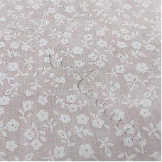 White Paste Flowers Polycotton