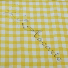 1/4" Yellow Gingham Polycotton 