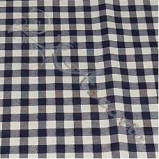 1/4" Navy Gingham Polycotton 