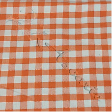 1/4" Orange Gingham Polycotton 