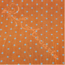 Pin Spot Orange Coloured Polycotton