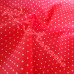 Pin Spot Red  Coloured Polycotton