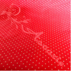 Pin Spot Red  Coloured Polycotton