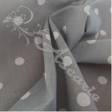 Pea Spot Grey Polycotton