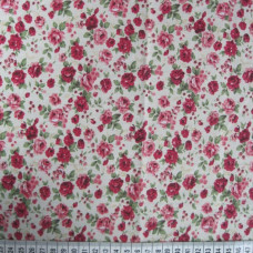 Small Roses on Cream Floral Polycotton Print