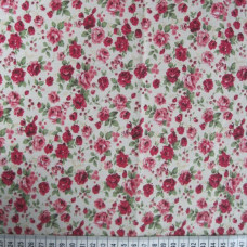 Small Roses on Cream Floral Polycotton Print