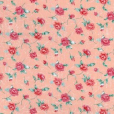 Peach Floral PolyCotton