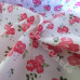 Small Pink Roses on White poly-cotton