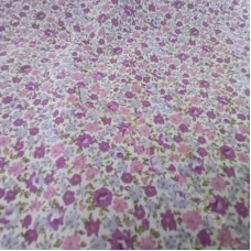 Ditsy Lilac & Pink flowers  poly-cotton