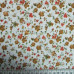 70cm Ditsy Brown Flowers on white poly-cotton