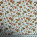 70cm Ditsy Brown Flowers on white poly-cotton