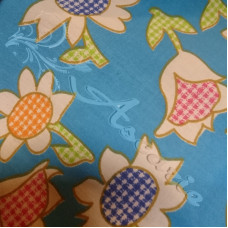 Blue Floral 60" Polycotton Print