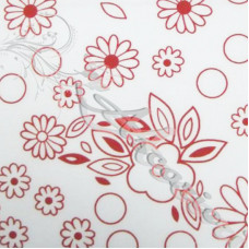 Red Flower Floral PolyCotton