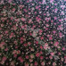 Ditsy Pink Roses on Black  poly-cotton