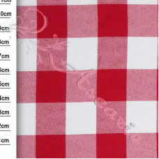 Red 1" Gingham 100% Polyester 