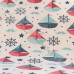 Nautical Boats on White PolyCotton