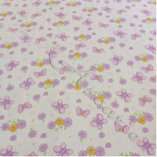 Lilac Butterfly's & Daisy's  PolyCotton