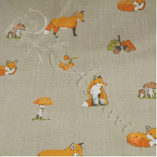 Freddy Fox on Biscuit  PolyCotton