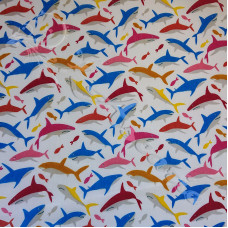 Sharks Polycotton Fabric 