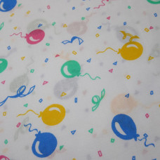 Balloons and Streamers Pink/Blue  PolyCotton