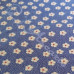 Ditsy Spot Flowers on Blue  Polycotton