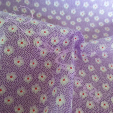 35cm Ditsy Spot Flowers on Lilac  Polycotton