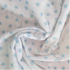 Pale Blue Stars on White Background