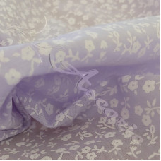 Lilac Paste Flowers Polycotton