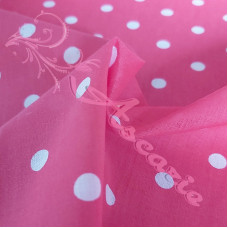 Pea Spot Cerise Polycotton