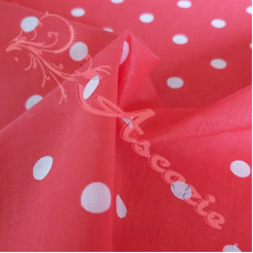 Pea Spot Red  Coloured Polycotton