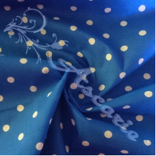 Pea Spot Royal Blue Coloured Polycotton