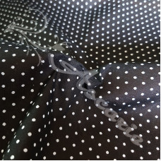 Pin Spot Black  Polycotton