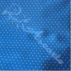 Pin Spot Royal Blue Polycotton