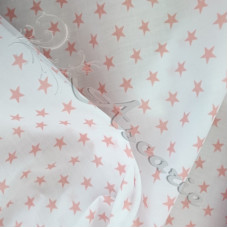 Pale Pink Star Polycotton