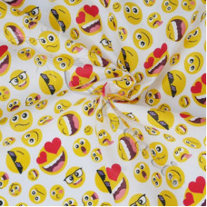 Emoji White Polycotton