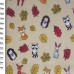 Forest Animals Beige Polycotton 