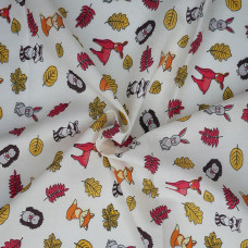 Forest Animals Cream Polycotton 